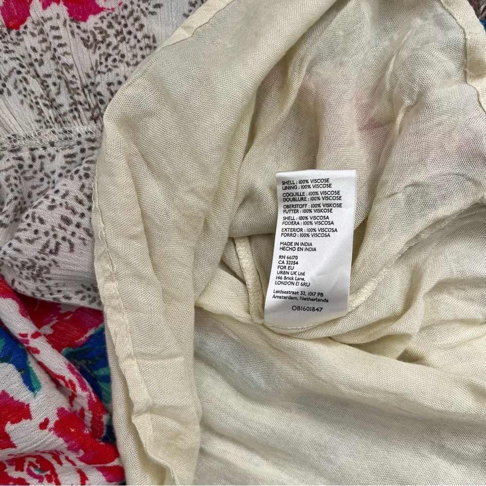 Free People Endless Summer Summer Picnic Printed Smocked Mini Dress XS - Picture 6 of 8